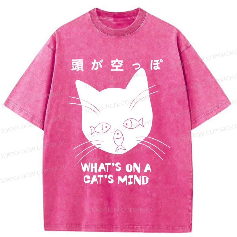 Tokyo-Tiger Silly Cat Funny Washed T-Shirt