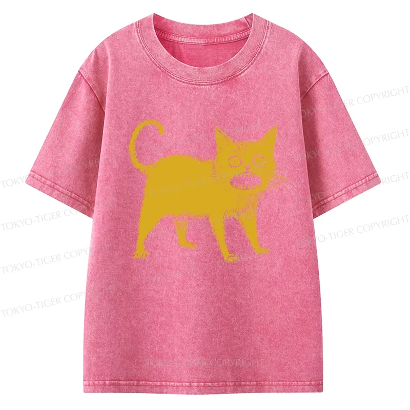 Tokyo-Tiger Horrible Japanese Cat Kids Washed T-Shirt