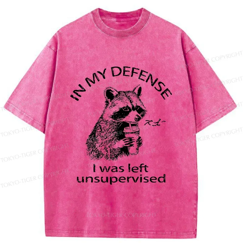 Tokyo-Tiger Left Unsupervised Raccoon Washed T-Shirt