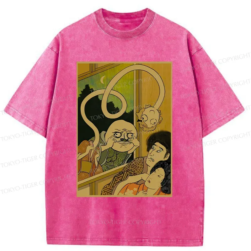 Tokyo-Tiger Scary Japanese Monster Washed T-Shirt