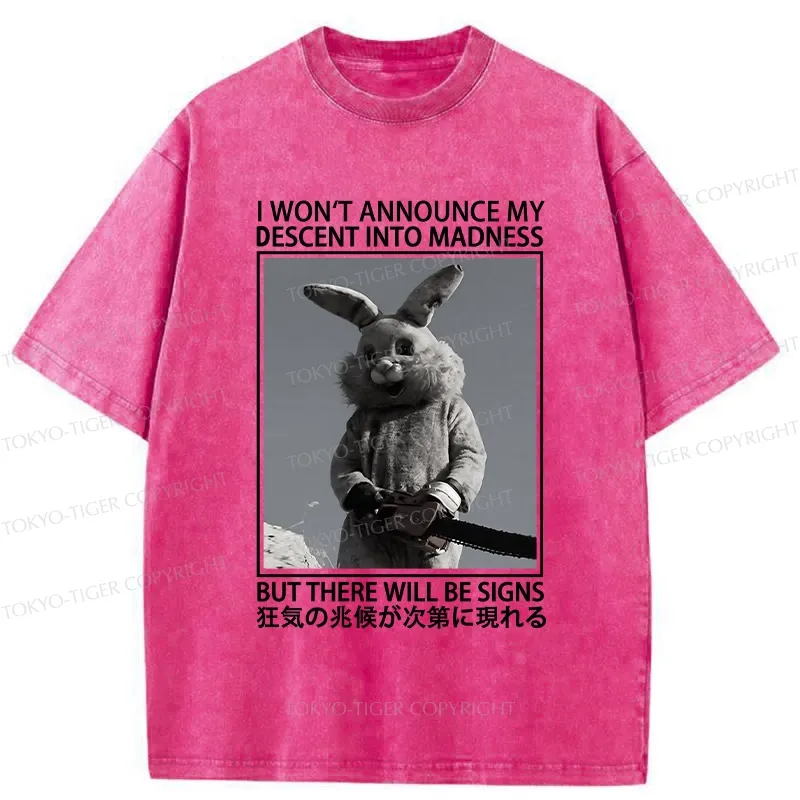 Tokyo-Tiger Rabbit Goes Into Madness Washed T-Shirt