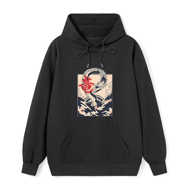 Tokyo-Tiger Sea Dragon Japanese Classic Hoodie