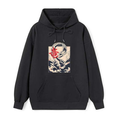 Tokyo-Tiger Sea Dragon Japanese Classic Hoodie