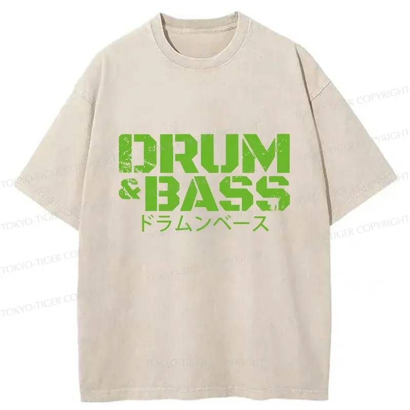 Tokyo-Tiger Drum And Bass Kanji Washed T-Shirt