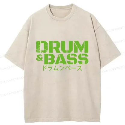 Tokyo-Tiger Drum And Bass Kanji Washed T-Shirt