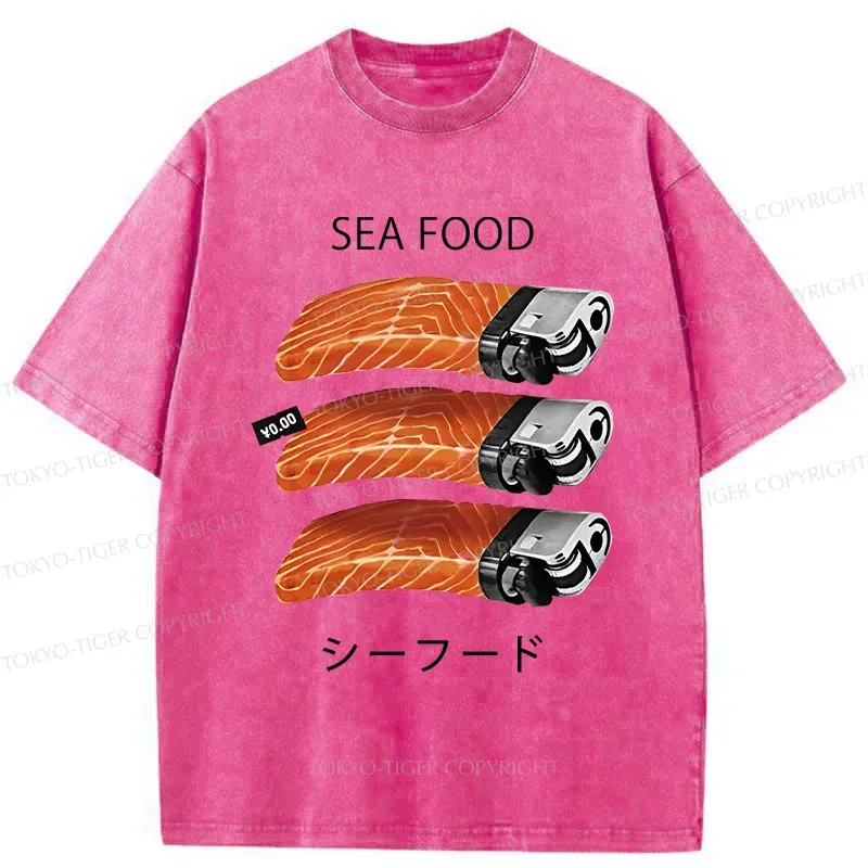 Tokyo-Tiger Salmon Lighter Washed T-Shirt