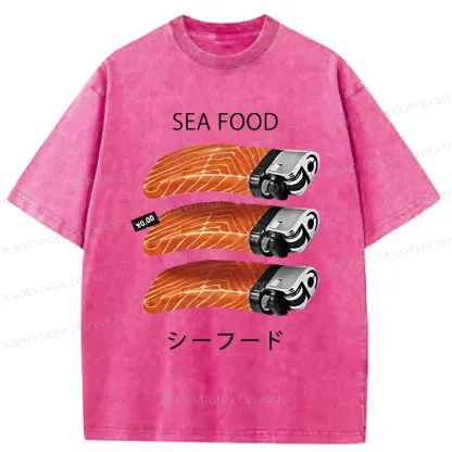 Tokyo-Tiger Salmon Lighter Washed T-Shirt
