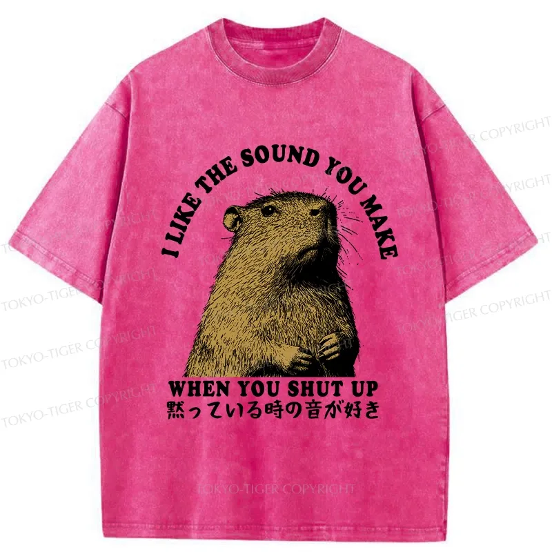 Tokyo-Tiger I Like The Sound Of Silence Washed T-Shirt