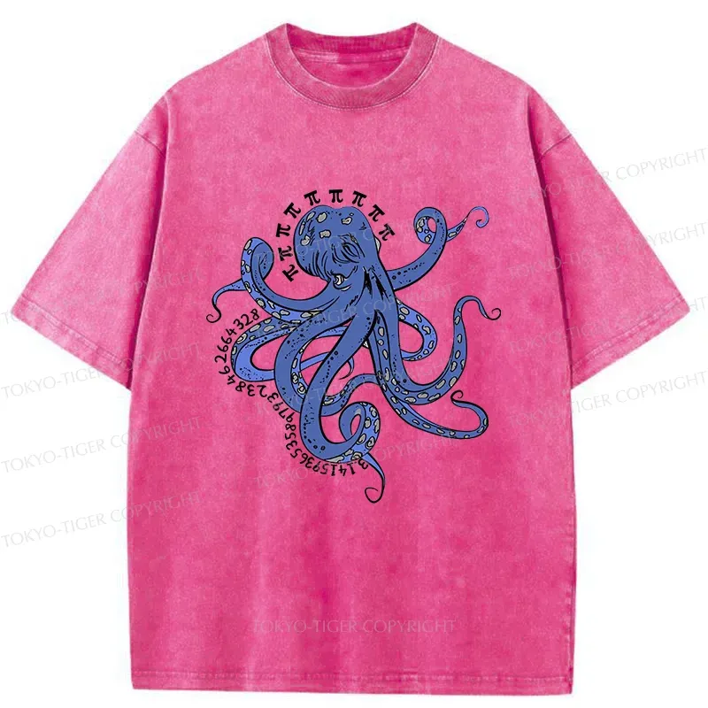 Tokyo-Tiger Pi Octopus Washed T-Shirt