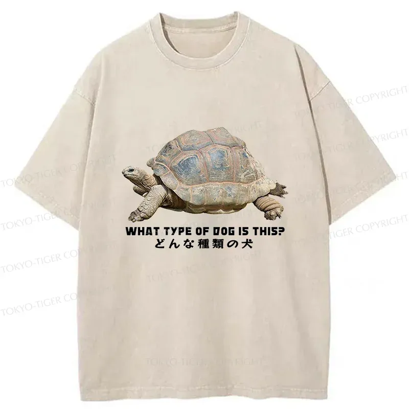 Tokyo-Tiger Slow Crawling Dog Washed T-Shirt