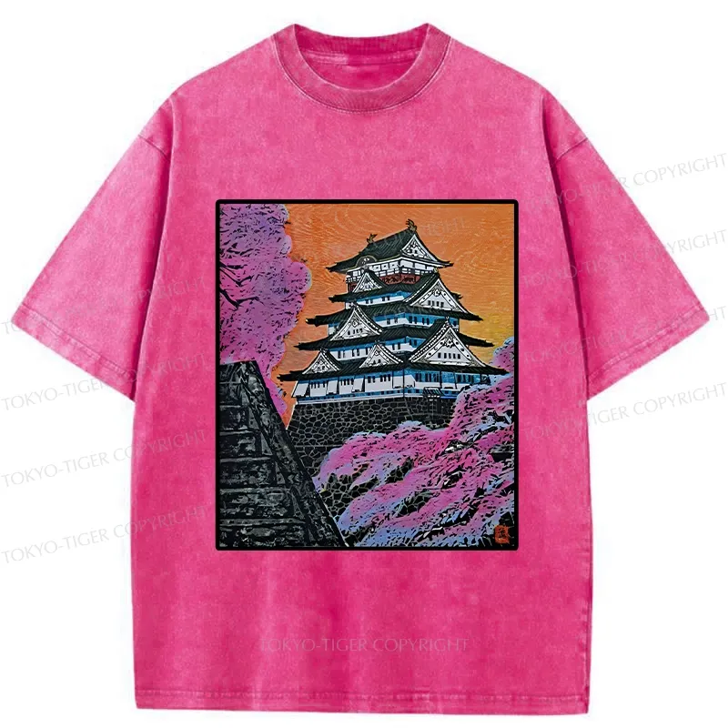 Tokyo-Tiger Vintage Osaka Castle Washed T-Shirt
