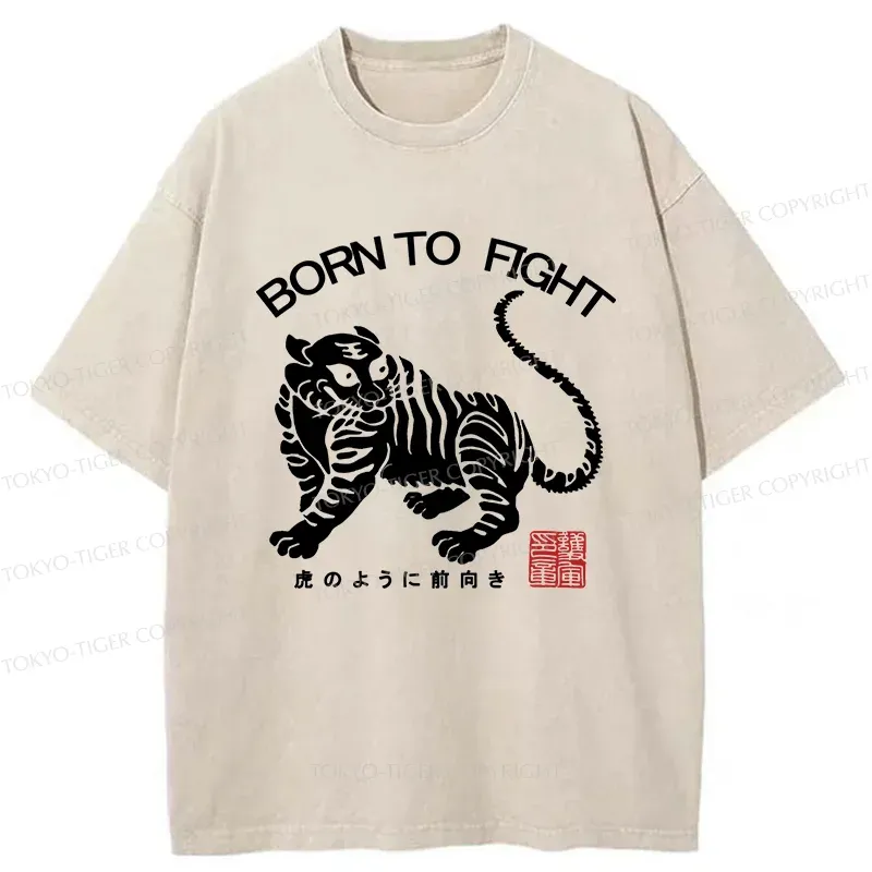 Tokyo-Tiger Retro Tiger Washed T-Shirt