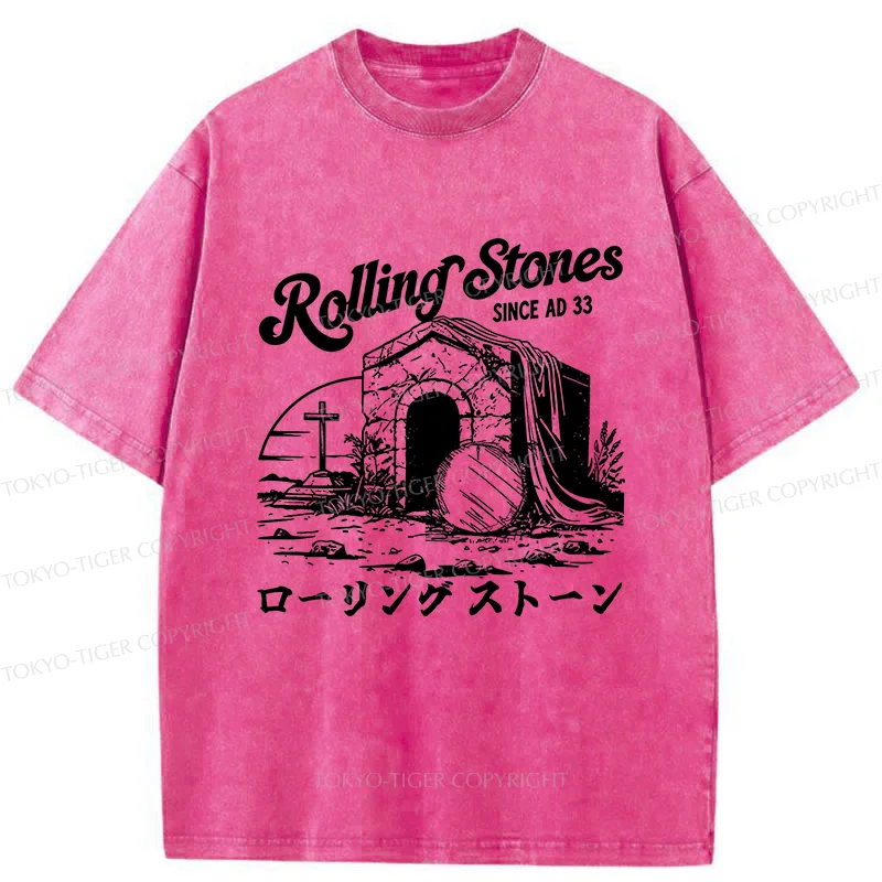 Tokyo-Tiger Funny Easter Washed T-Shirt