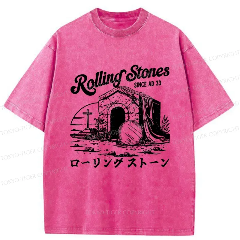 Tokyo-Tiger Funny Easter Washed T-Shirt