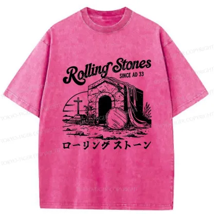 Tokyo-Tiger Funny Easter Washed T-Shirt