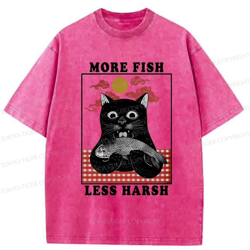 Tokyo-Tiger More Fish Less Harsh Washed T-Shirt