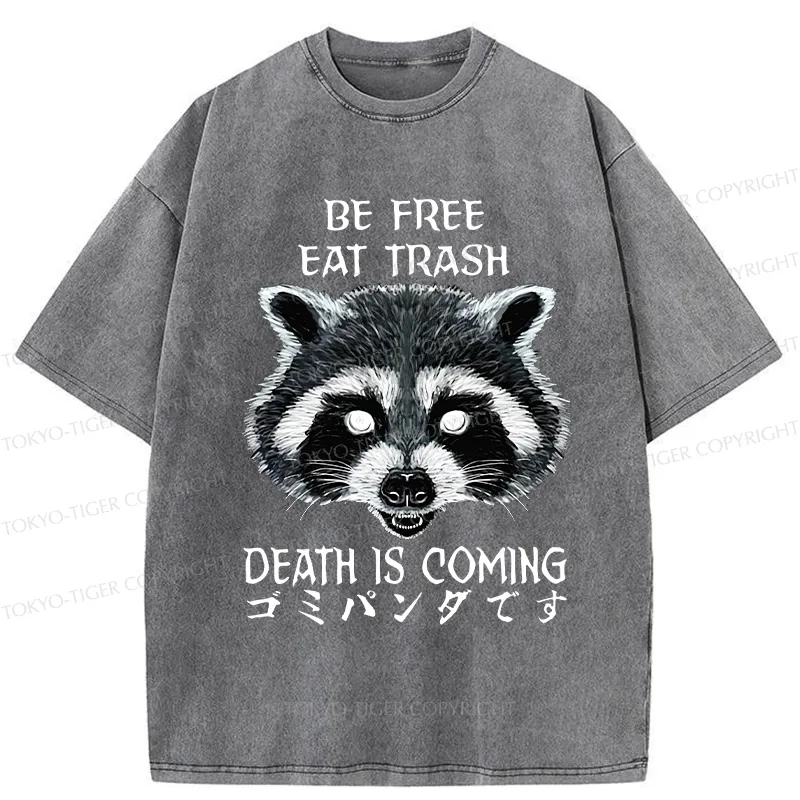 Tokyo-Tiger Be Free Eat Trash Washed T-Shirt