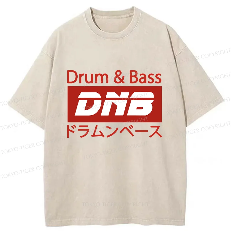 Tokyo-Tiger Drum & Bass Japanese Washed T-Shirt