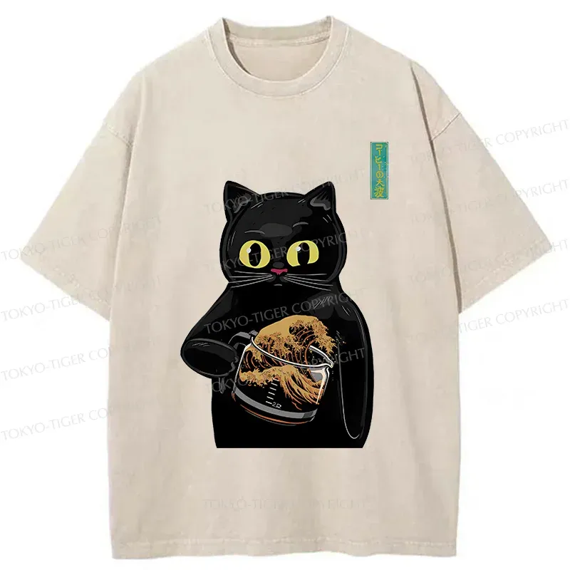 Tokyo-Tiger Heartbeat Rhythm Washed T-Shirt Sale