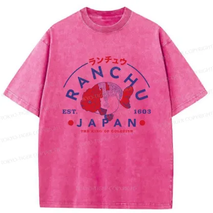 Tokyo-Tiger Japanese Goldfish Washed T-Shirt