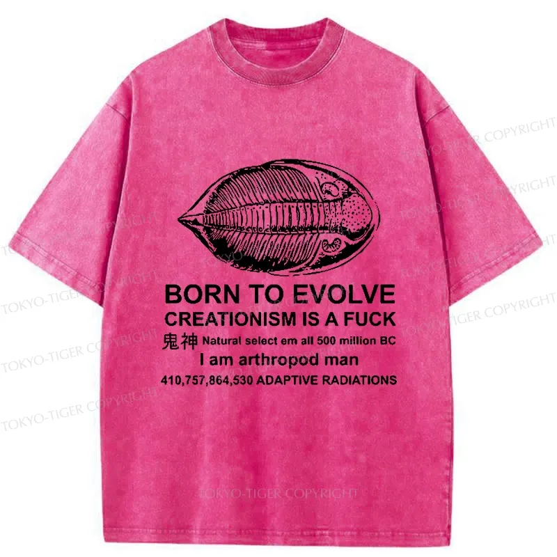 Tokyo-Tiger Born To Evolve Washed T-Shirt
