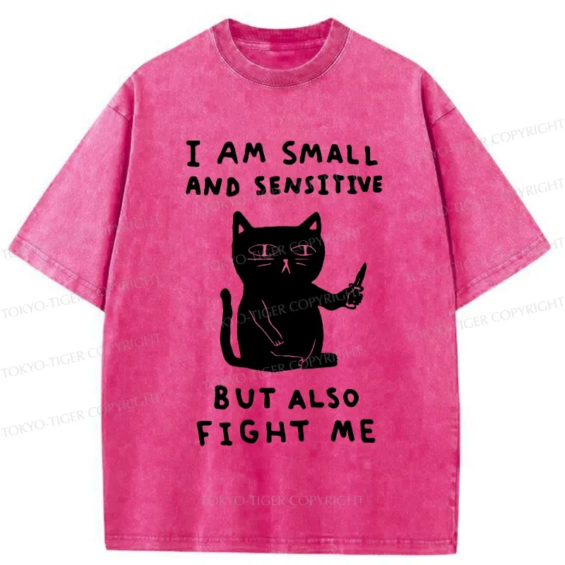 Tokyo-Tiger I Am Small And Sensitive Washed T-Shirt