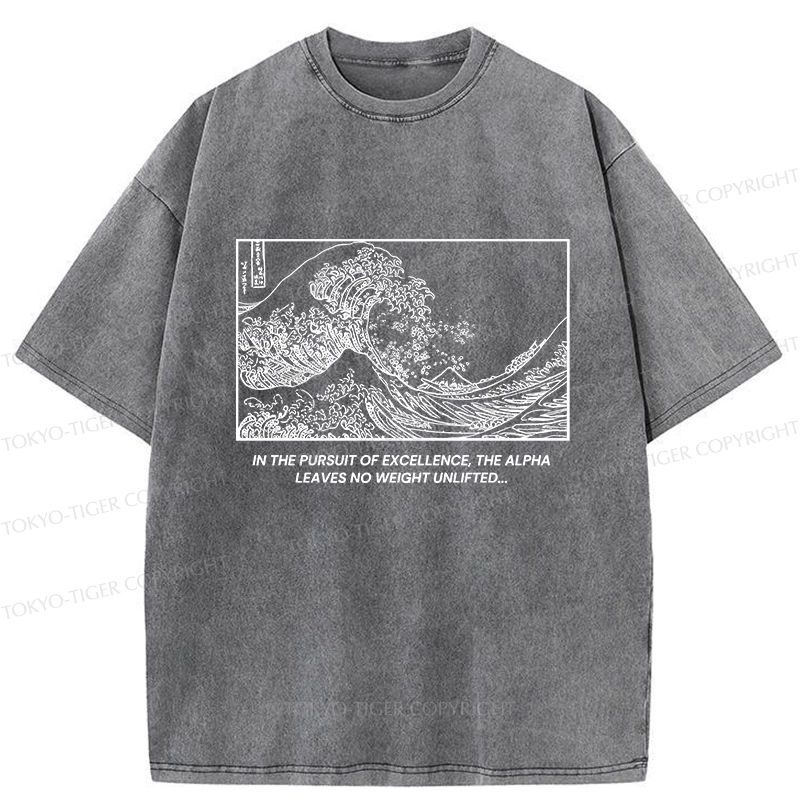 Tokyo-Tiger Great Wave Washed T-Shirt