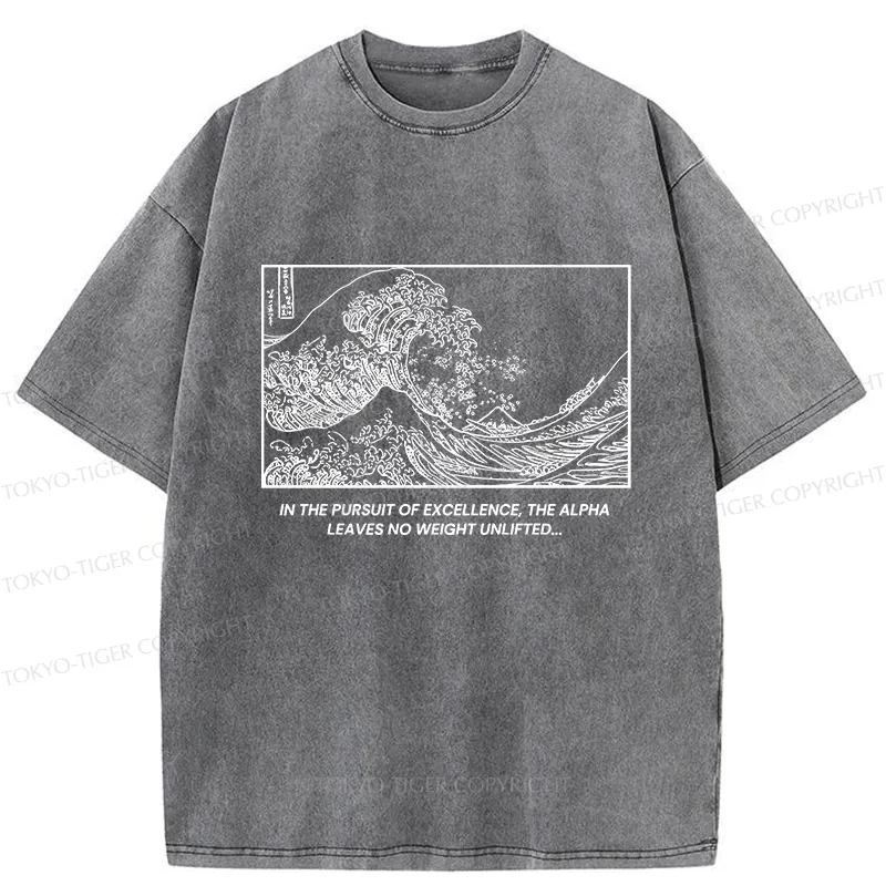 Tokyo-Tiger Great Wave Washed T-Shirt