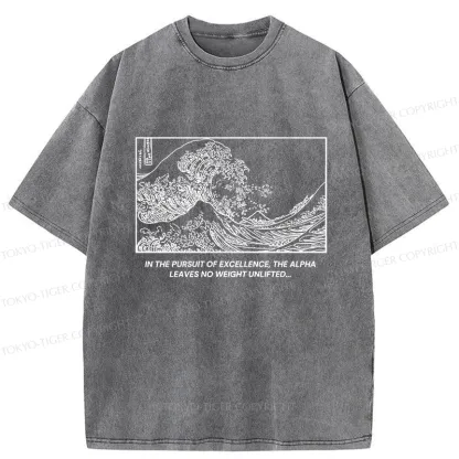 Tokyo-Tiger Great Wave Washed T-Shirt