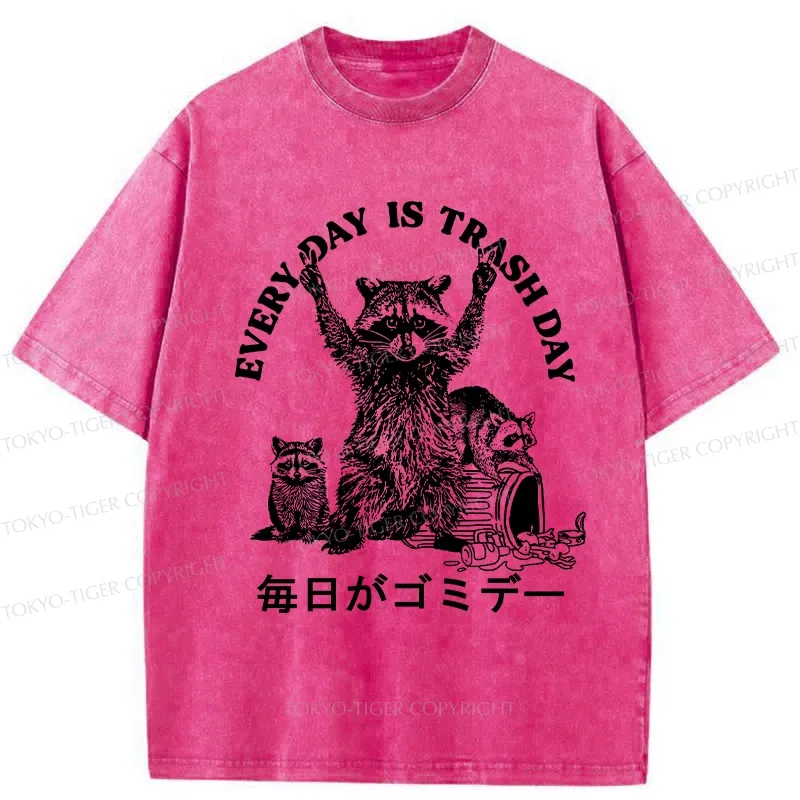 Tokyo-Tiger Every Day Is Trash Day Washed T-Shirt