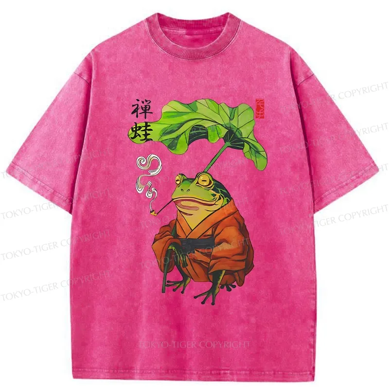 Tokyo-Tiger Zen Frog Washed T-Shirt