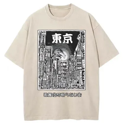 Tokyo-Tiger Tokyo Neighborhoods Washed T-Shirt