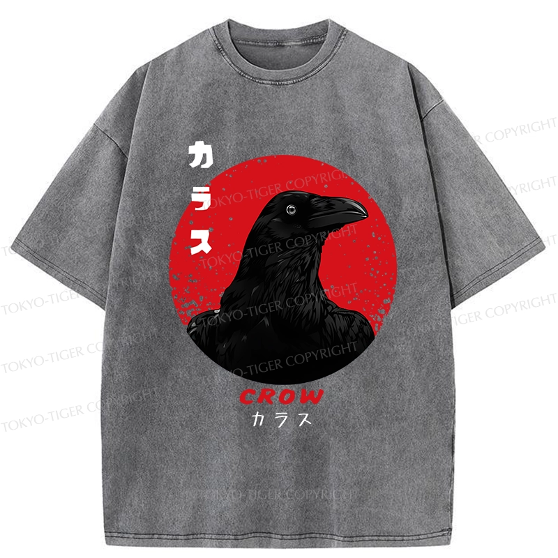 Tokyo-Tiger Mysterious Crow Washed T-Shirt