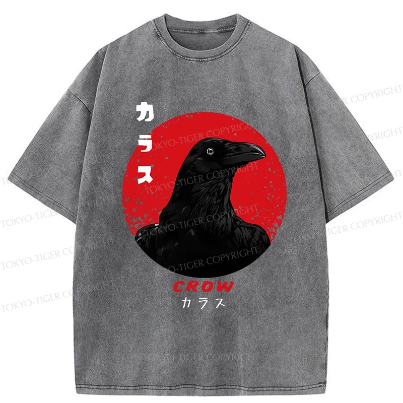 Tokyo-Tiger Mysterious Crow Washed T-Shirt Sale