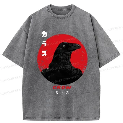 Tokyo-Tiger Mysterious Crow Washed T-Shirt