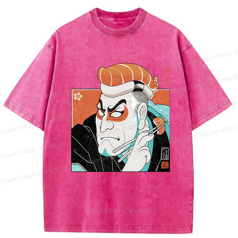 Tokyo-Tiger Sushi Chef Washed T-Shirt