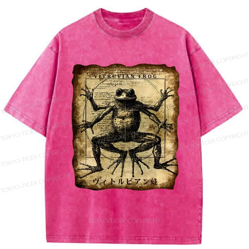 Tokyo-Tiger Vitruvian Frog Washed T-Shirt