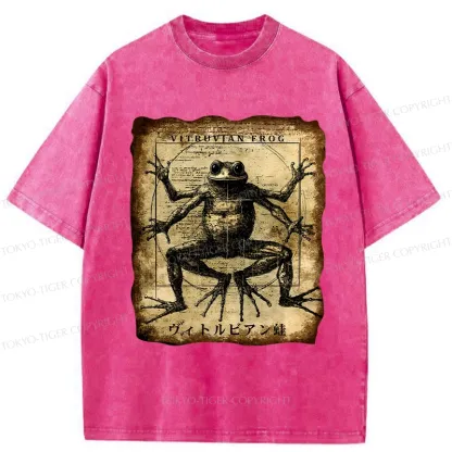 Tokyo-Tiger Vitruvian Frog Washed T-Shirt