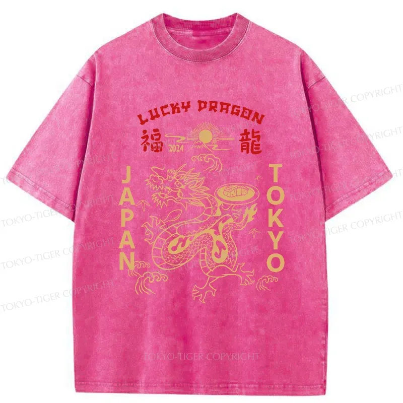Tokyo-Tiger Lucky Dragon Washed T-Shirt