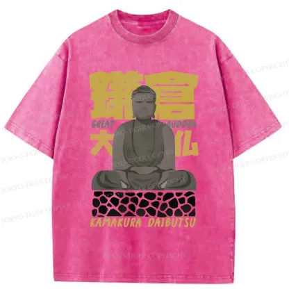 Tokyo-Tiger Kamakura Daibutsu Washed T-Shirt