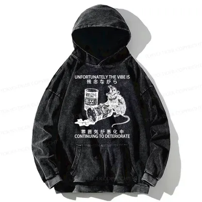 Tokyo-Tiger The Vibe Is Continuing To Deteriorate Washed Hoodie