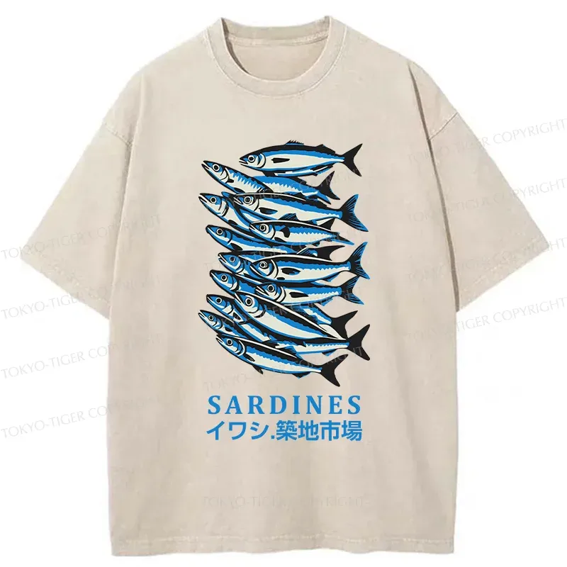 Tokyo-Tiger Tokyo Fish Market Washed T-Shirt