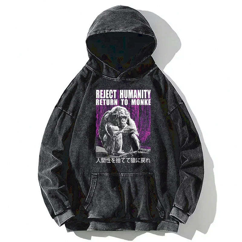 Tokyo-Tiger Reject Humanity Return To Monkey Washed Hoodie Sale