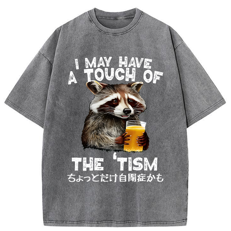 Tokyo-Tiger Autistic Raccoon Washed T-Shirt