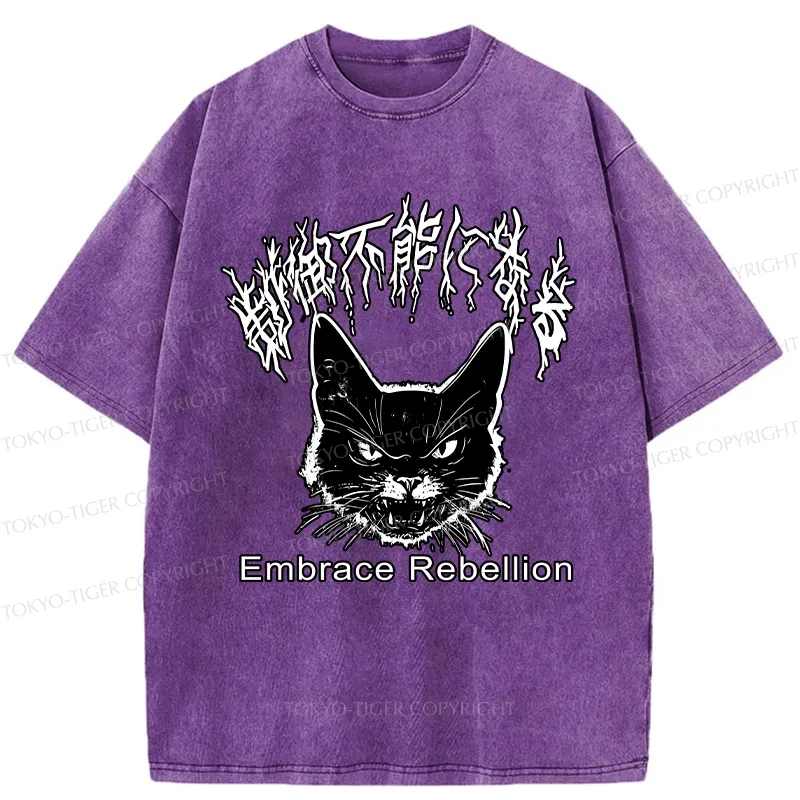Tokyo-Tiger Embrace Rebellion Washed T-Shirt