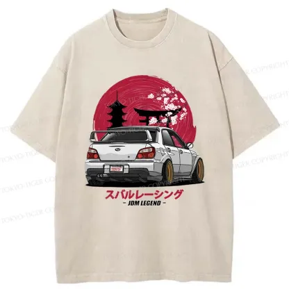 Tokyo-Tiger Japanese Retro Car Washed T-Shirt