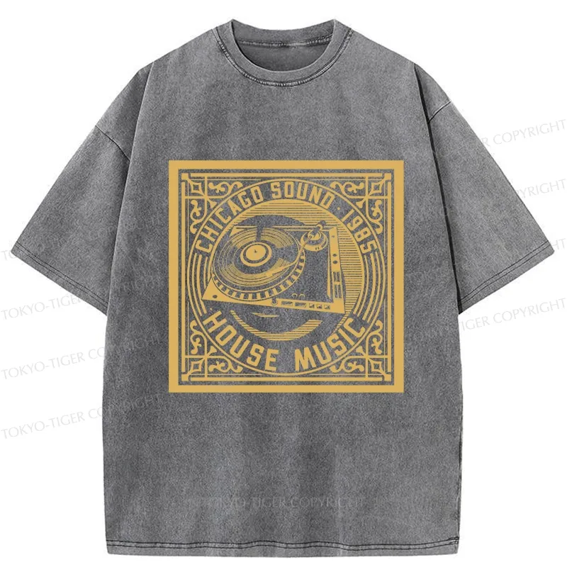 Tokyo-Tiger House Music Washed T-Shirt