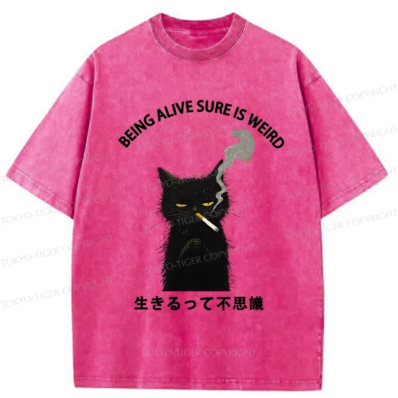 Tokyo-Tiger Being Alive Sure Is Weird Washed T-Shirt