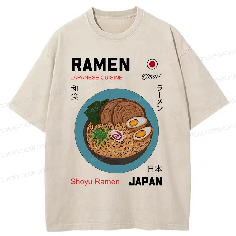 Tokyo-Tiger Japanese Classic Ramen Washed T-Shirt