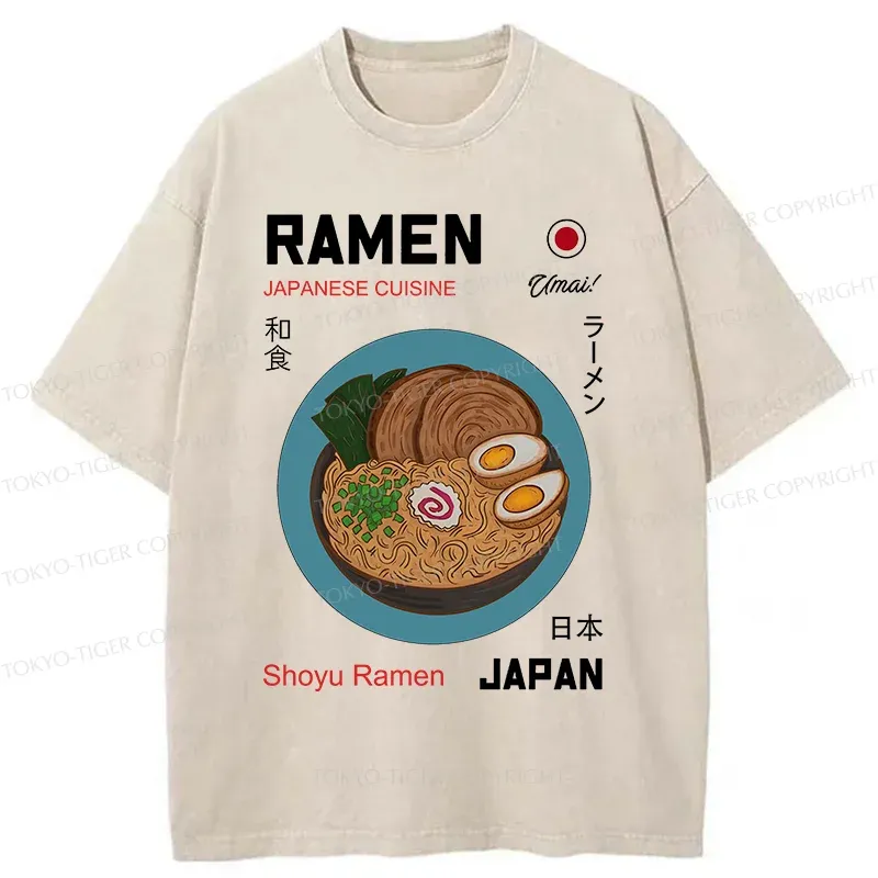 Tokyo-Tiger Japanese Classic Ramen Washed T-Shirt